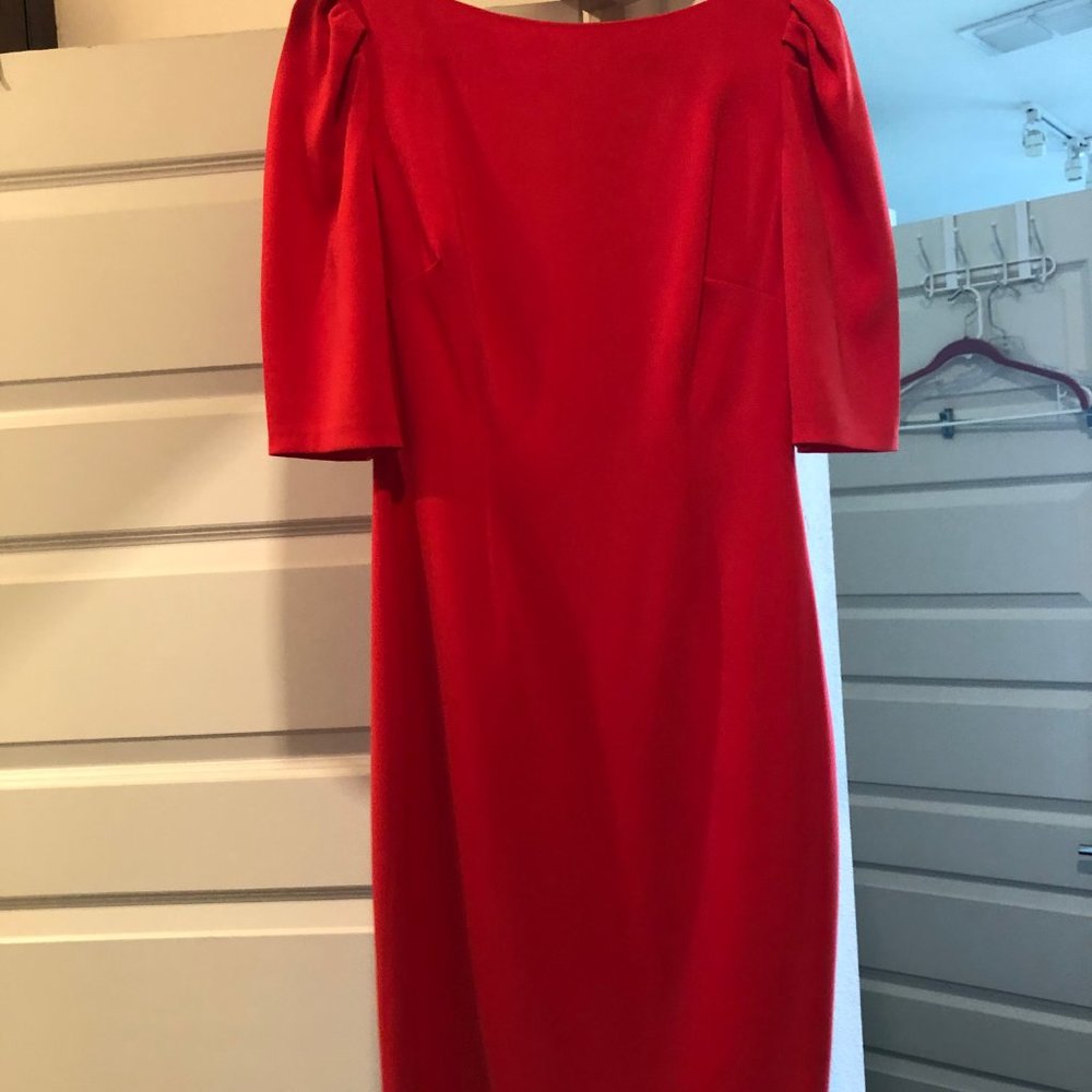 Red 3/4 Sleeve Calvin Klein Dress